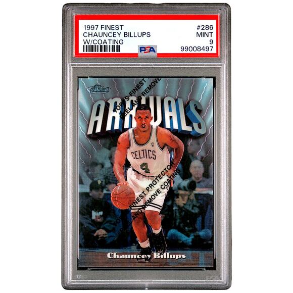 1997 Topps Finest w Coating #286 Chauncey Billups PSA 9 RC Boston Celtics Pop 10 - Picture 1 of 5